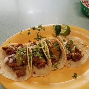 Spicy pork tacos that always hit the spot!