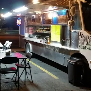 With tables set up for those who want to dine in