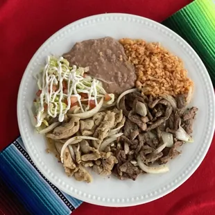 Beef and Chicken Fajitas