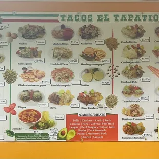 tacos el tapatio menu