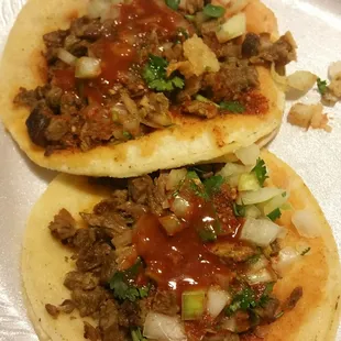 Carne asada street tacos. $1.50 each.
