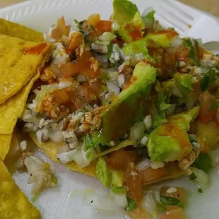 Tostada camarón