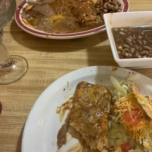 a plate of mexican food