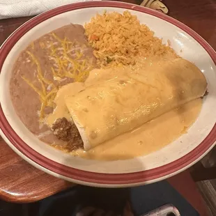 Beef and Bean &amp; Cheese Burrito