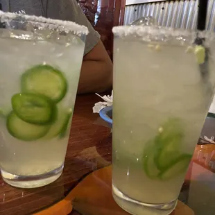 Jalapeño lime margaritas
