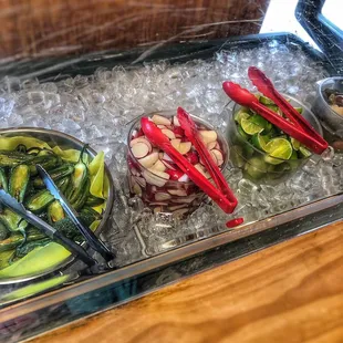 The salsa bar