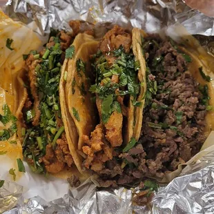 Pastor and Asada tacos