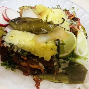 Nopales asados and Al pastor for the health of it !