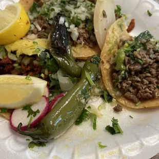 Los tacos de asada, buen sabor