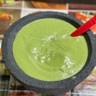 Guacamole en molcajete
