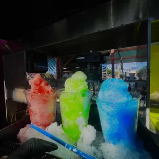Snow-cones! 
Cherry, Lime, blue razz, tigers blood, bubble gum, vanilla, etc.
