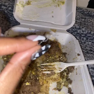 A piece of metal in my food