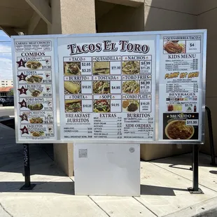 Drive through Menu