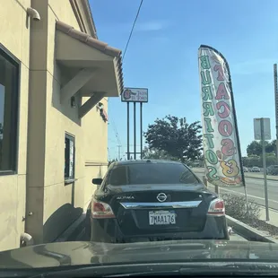 Drive thru view off of Wible.