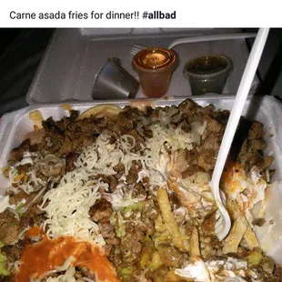Real carne asada fries from ALBERTOS.