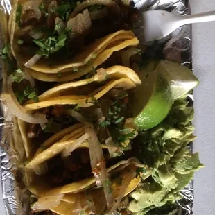 Order of tacos, closed my eyes and it like i was living in Mexico again, but a bit overpriced