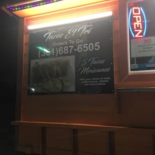 Their phone number and menu special
