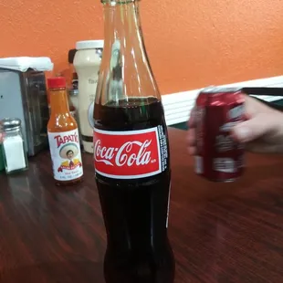 Real coke in the bottles