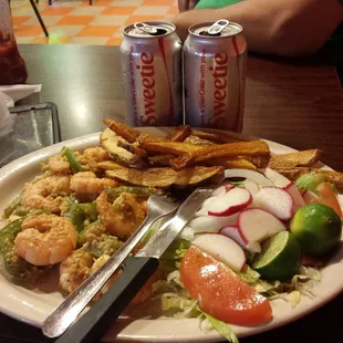 Camarones al mojo de ajo.