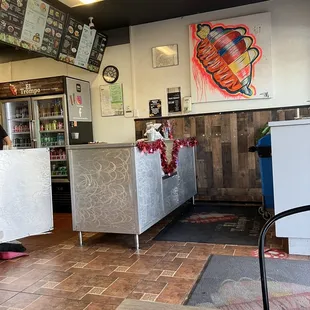 the inside of a restaurant