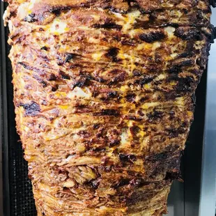 a large skewer of food