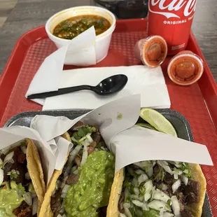 Hand made tortillas, good Adobada taco &amp; In my opinion the best Asada taco in SD!They add beans to it, it makes it better