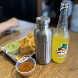 Chips, guac, and their excellent red salsa!