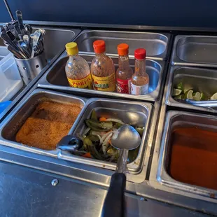 a variety of food items