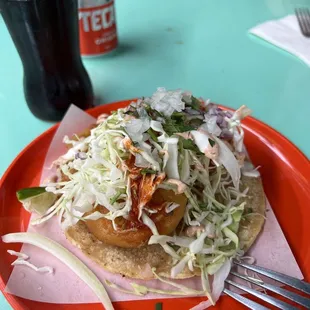 Shrimp Vampiros tacos