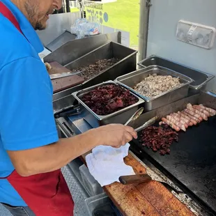 The adobada was pretty awesome! I got to try four meats this morning!