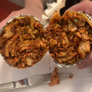 Al pastor burrito