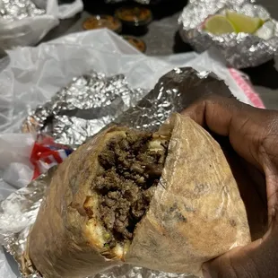 Steak burrito