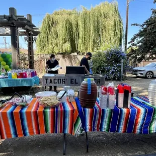 a table with a variety of tacoss