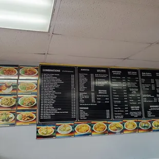Menu, as of 1-29-2022