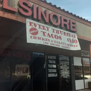 Fun little place for taco Mondays and Thursdays for $1