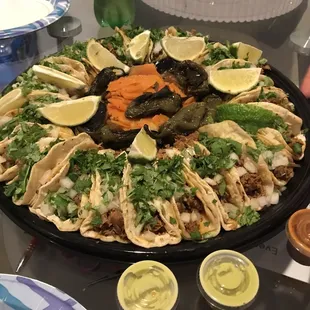 Barbacoa tacos, order of 25.