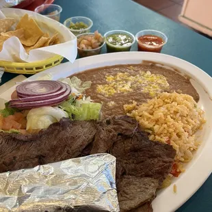 Carne Asada Plate w/ Guacamole