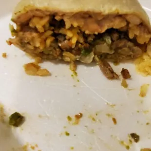 Sad excuse of a "wet burrito" No sauce even though we asked for Verde sauce.