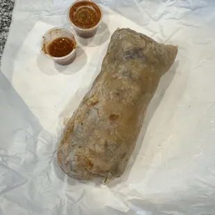 Super Burrito with Chorizo, Bacon and Sausage