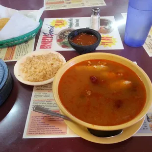 Fish and shrimp stew.