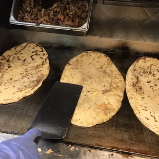 Huaraches preparación