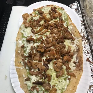 Huarache de pastor salsa verde