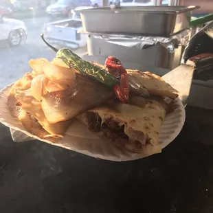 Una rica quesadilla de maíz