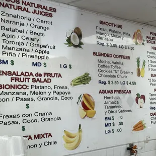 Juice bar, raspados etc