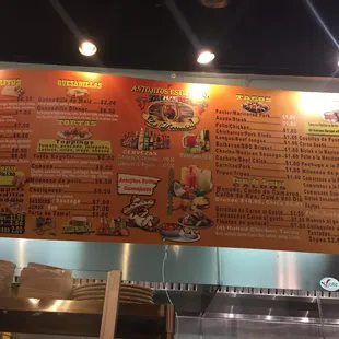 Full menu