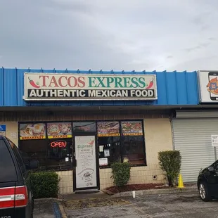 the front of the restaurant