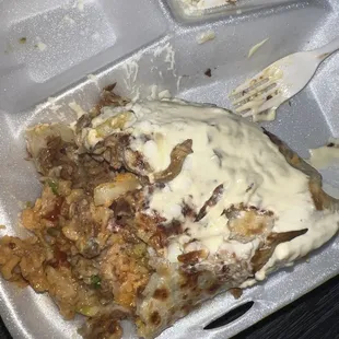 Burrito Mojado even though we didn't order a burrito Mojado we ordered regular burrito! Please listen to your customers next time!