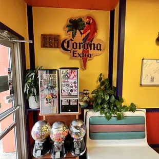 the inside of a mexican restaurant