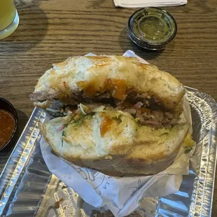 Delicious Carne Asada with red salsa!!  Mouthwatering for sure.