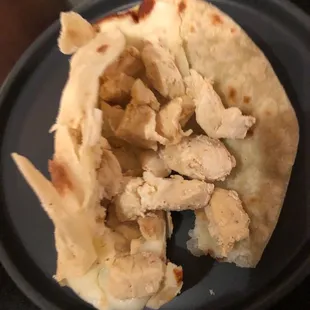 the inside of a tortilla